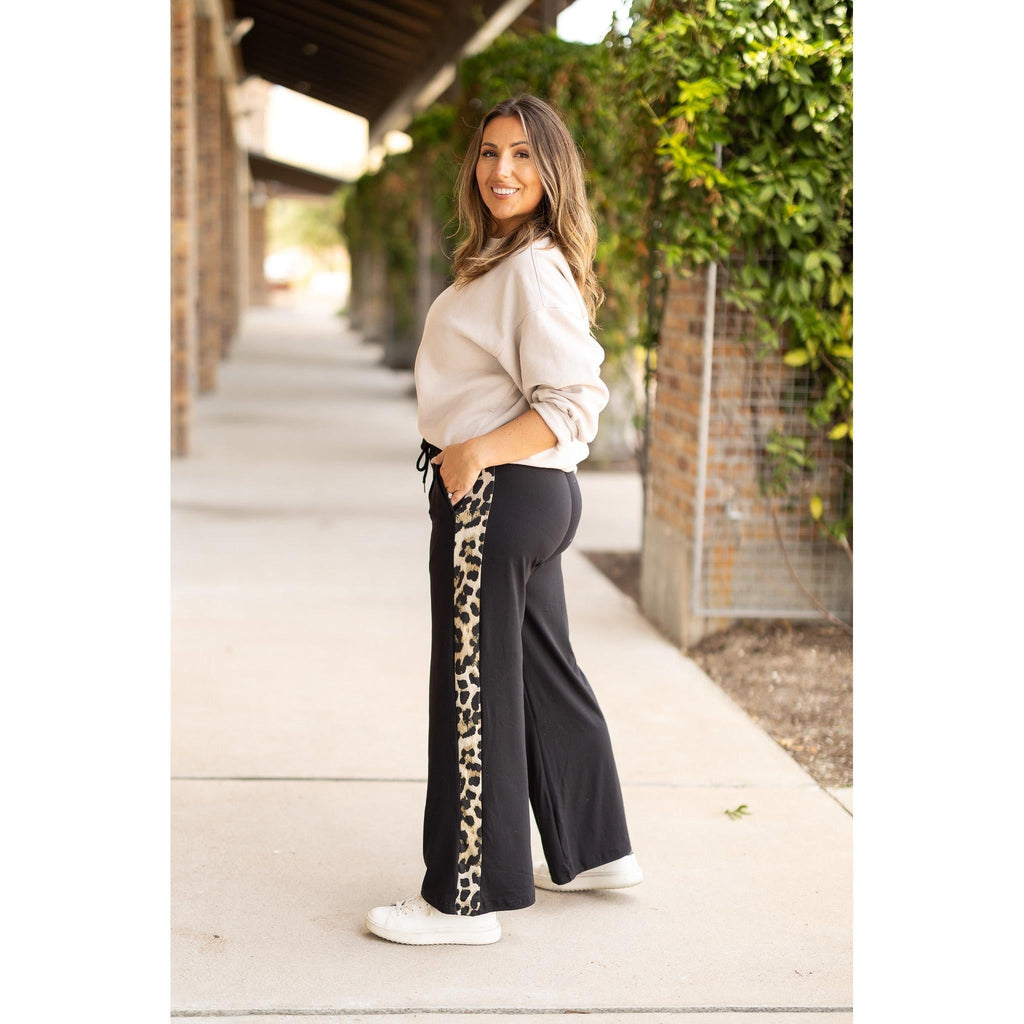 Wide Leg Leopard Panel Loungers - Destiny's Beautiful World