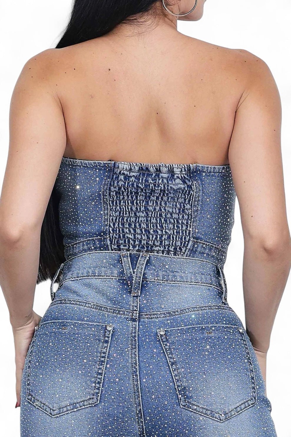 Iridescent Rhinestone Star Tube Top - Destiny's Beautiful World