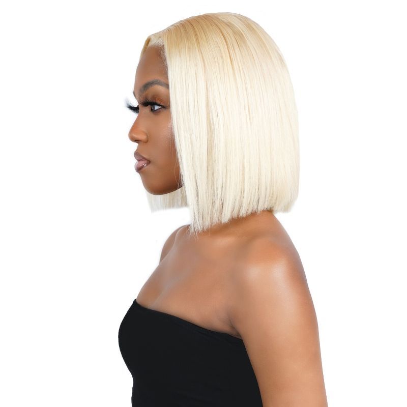 Blonde Straight 13x4 Transparent Lace 100% Human Hair Bob Wig - Destiny's Beautiful World