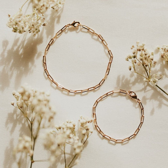 Gold Filled Paperclip Bracelet