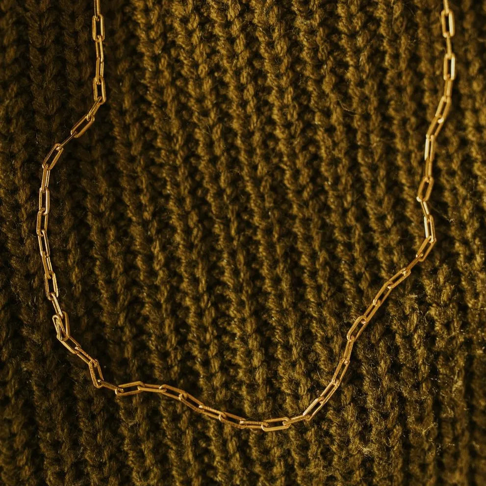 Gold Filled Paperclip Necklace