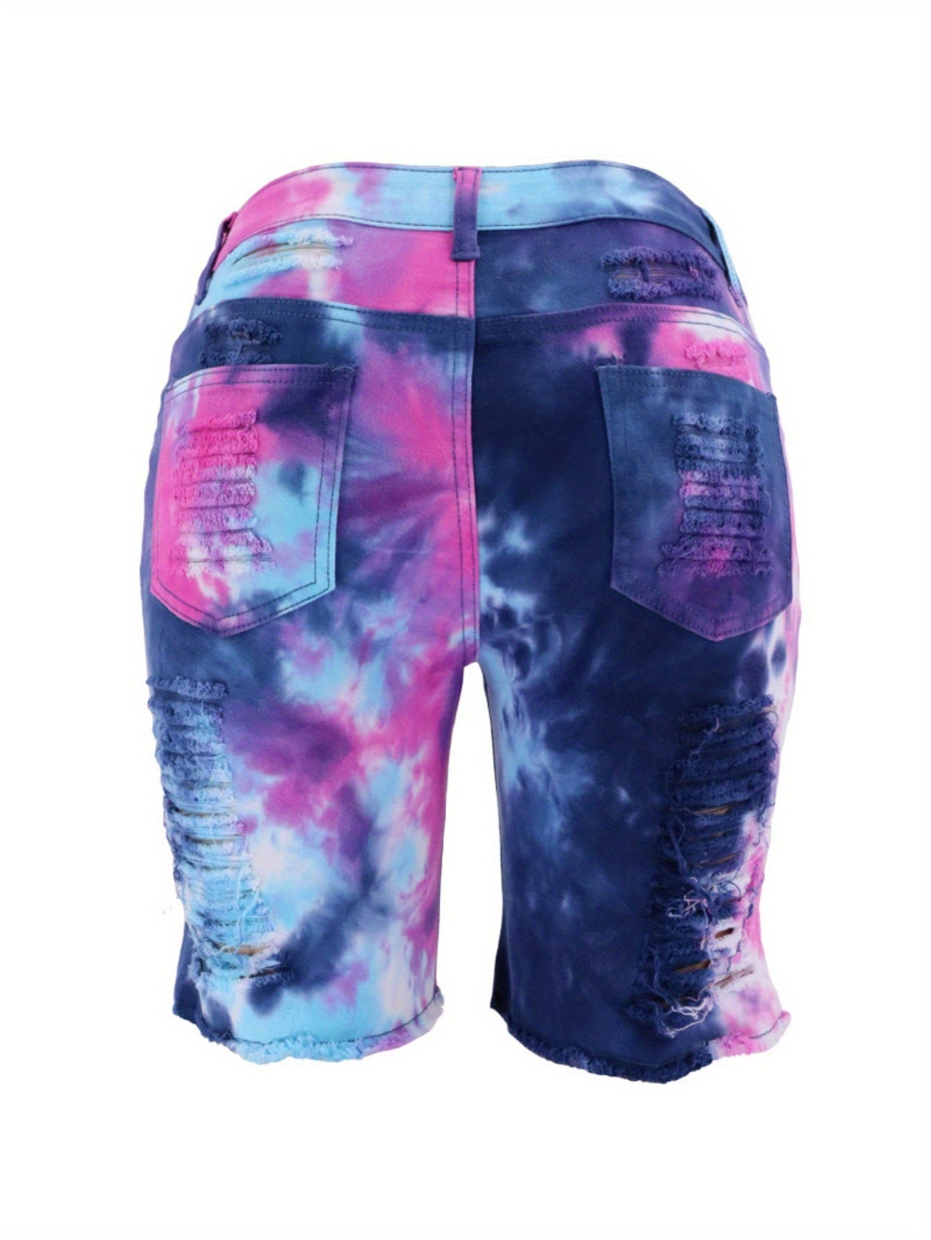 TieDye Denim Shorts Edgy Summer High Waist - Destiny's Beautiful World