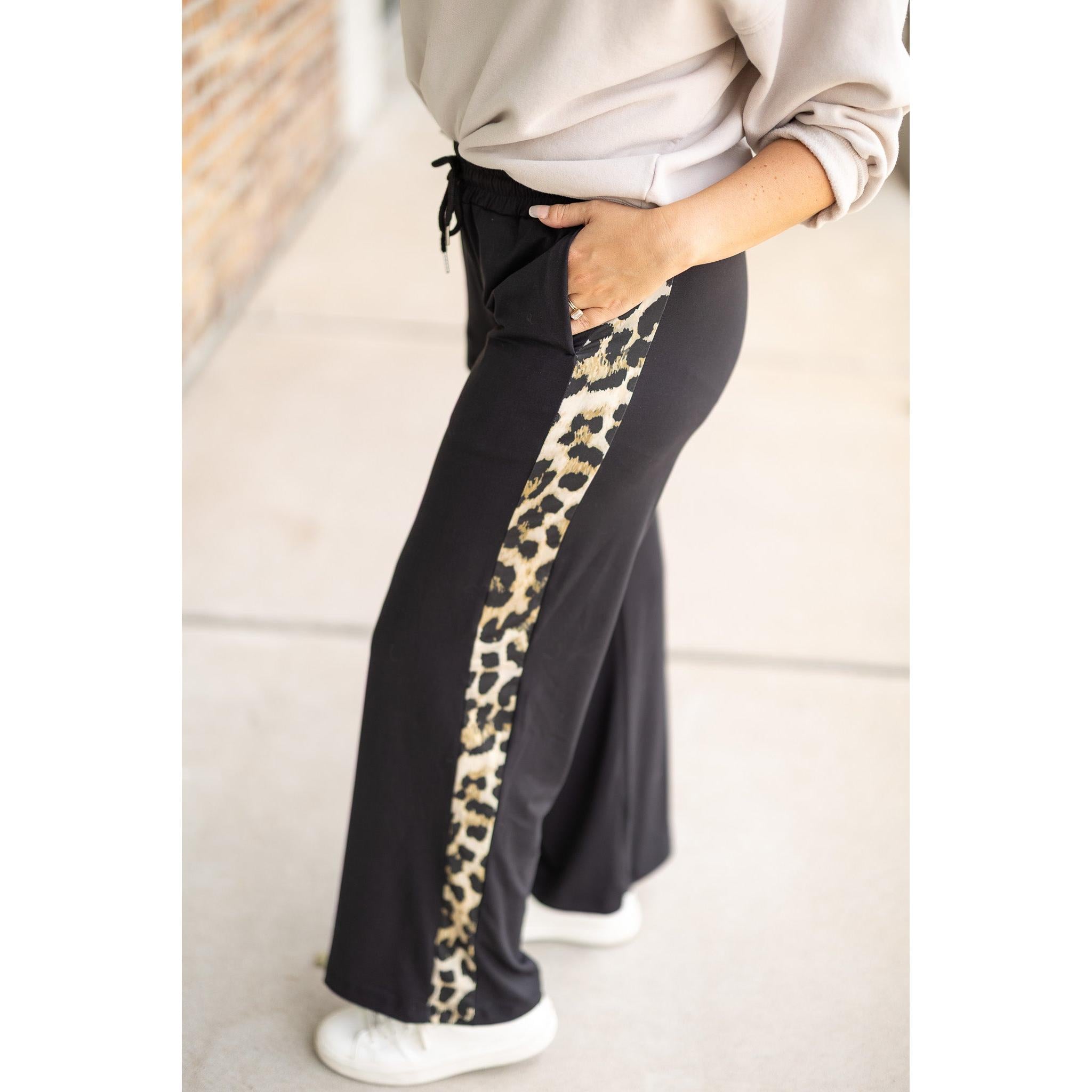 Wide Leg Leopard Panel Loungers - Destiny's Beautiful World