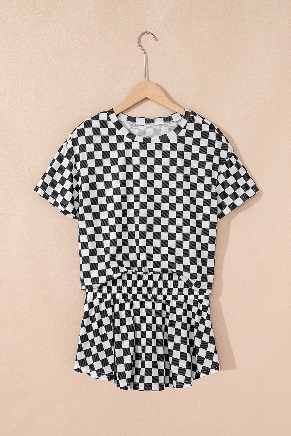 Checkered High Waist Set