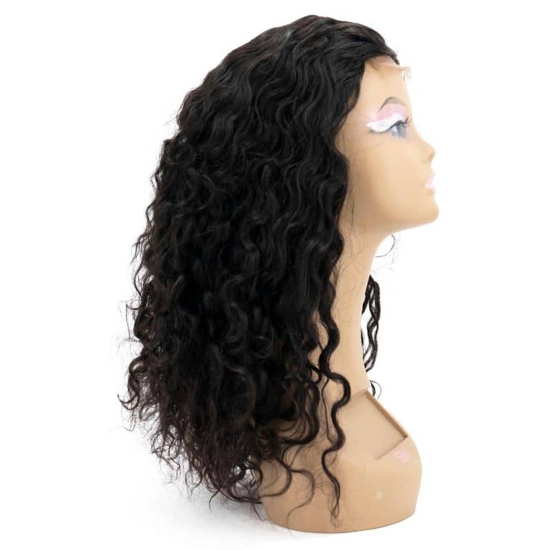 Messy Curl 4x4 Transparent Lace 100% Human Hair Closure Wig - Destiny's Beautiful World