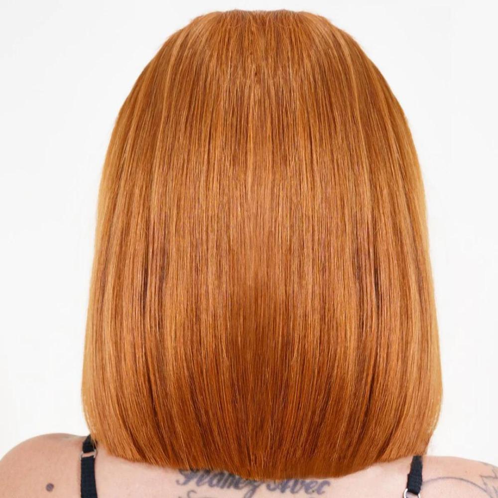 Cinnamon 13x4 Transparent Lace Front 100% Human Hair Bob Wig - Destiny's Beautiful World