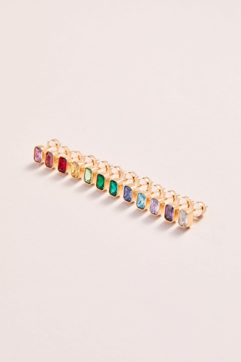 August Emerald - Cut Birthstone Stud Earrings - Destiny's Beautiful World
