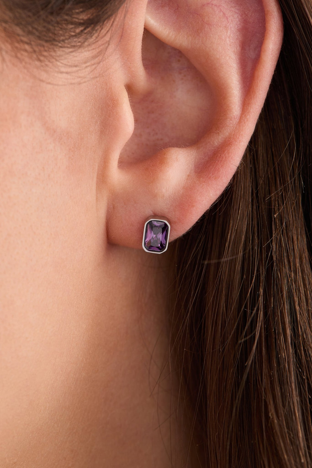 February Emerald - Cut Birthstone Stud Earrings - Destiny's Beautiful World