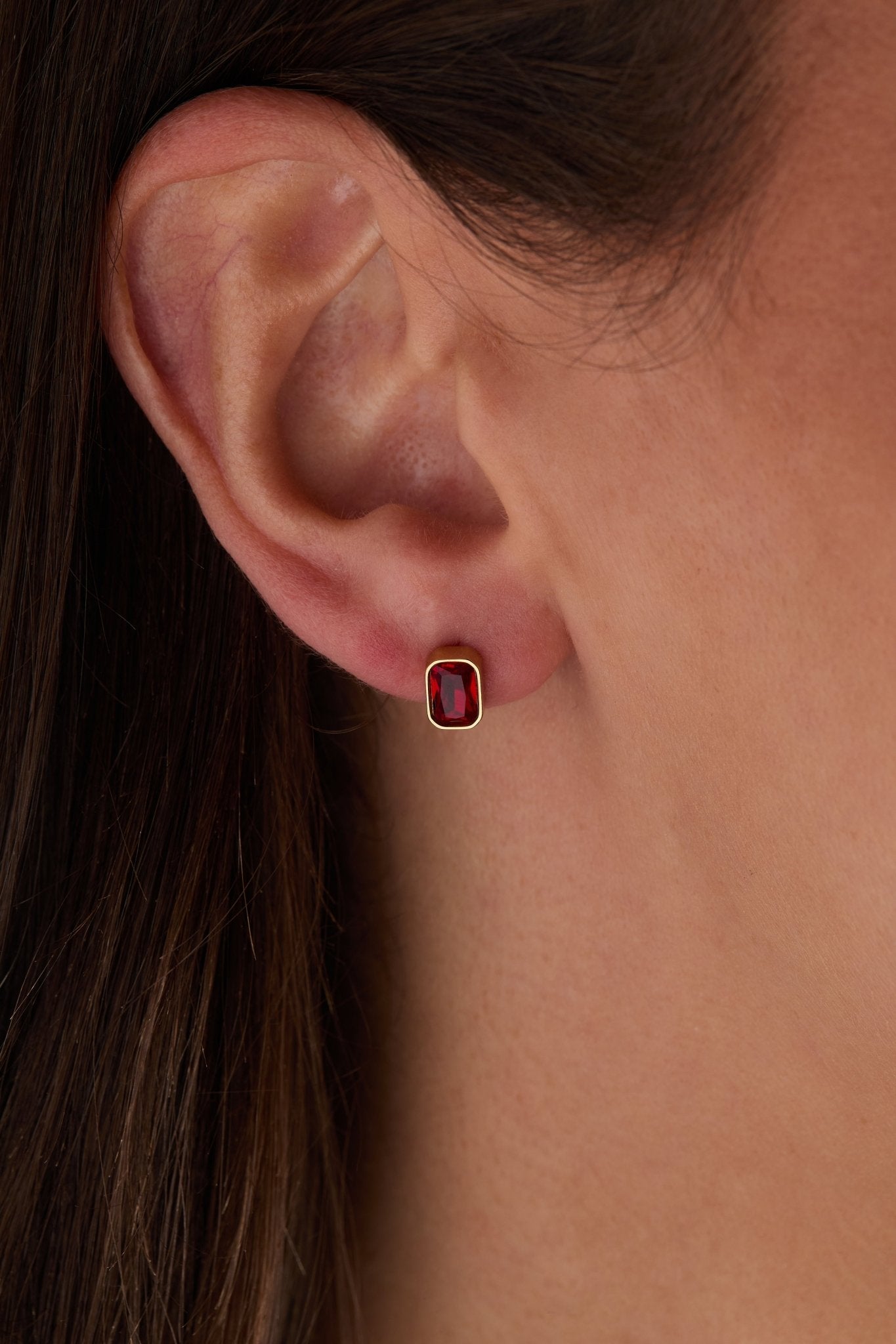July Emerald - Cut Birthstone Stud Earrings - Destiny's Beautiful World