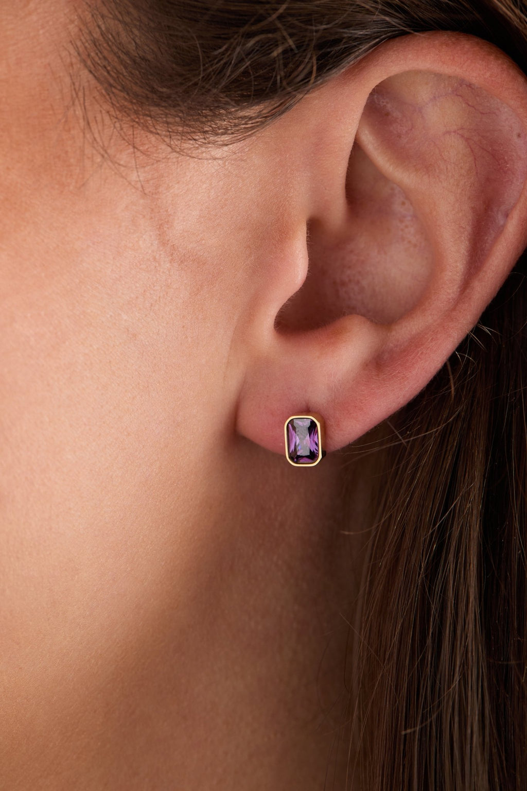 February Emerald - Cut Birthstone Stud Earrings - Destiny's Beautiful World
