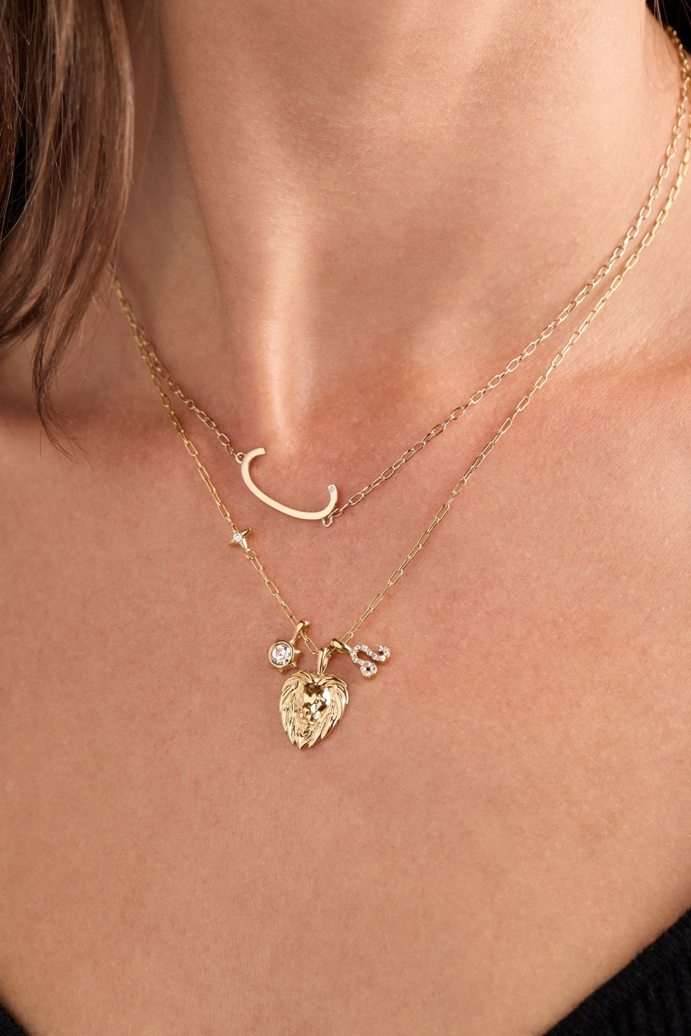 Leo Zodiac Charm Cluster Necklace - Destiny's Beautiful World