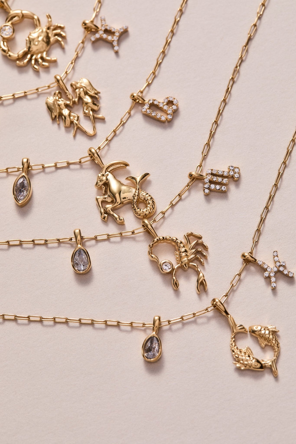 Scorpio Zodiac Charm Cluster Necklace - Destiny's Beautiful World