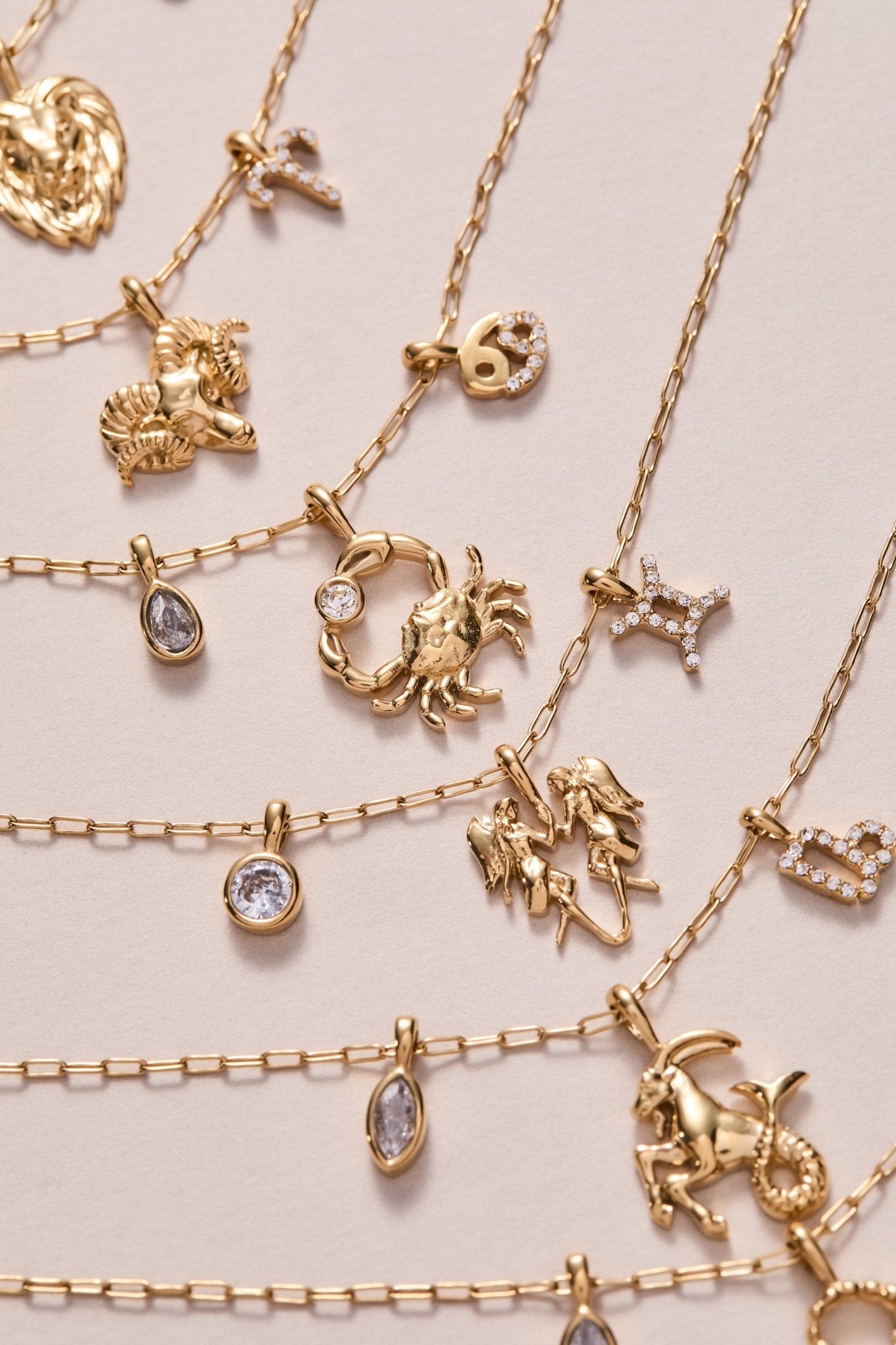 Leo Zodiac Charm Cluster Necklace - Destiny's Beautiful World