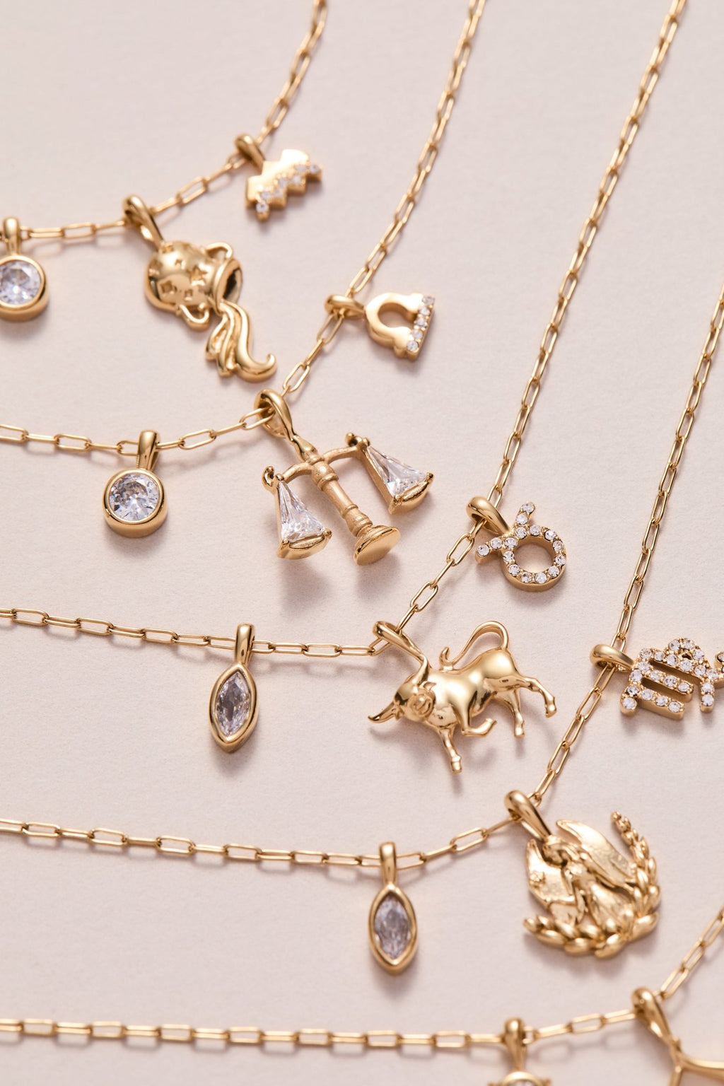 Taurus Zodiac Charm Cluster Necklace - Destiny's Beautiful World
