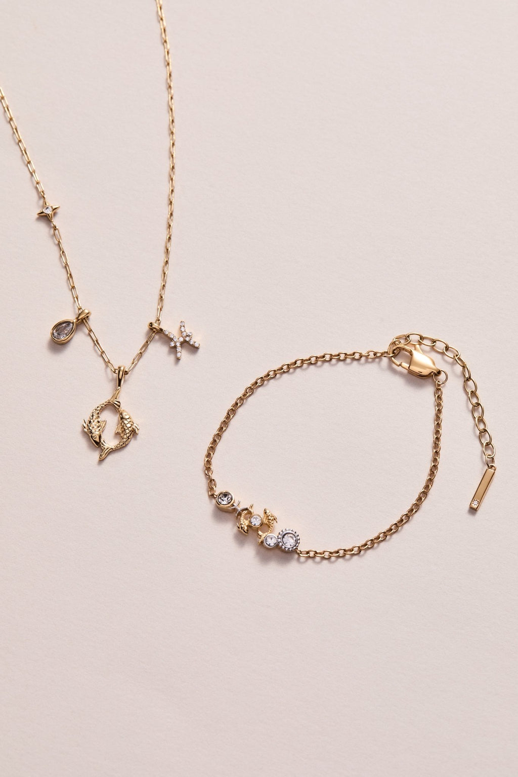 Pisces Zodiac Charm Cluster Necklace - Destiny's Beautiful World