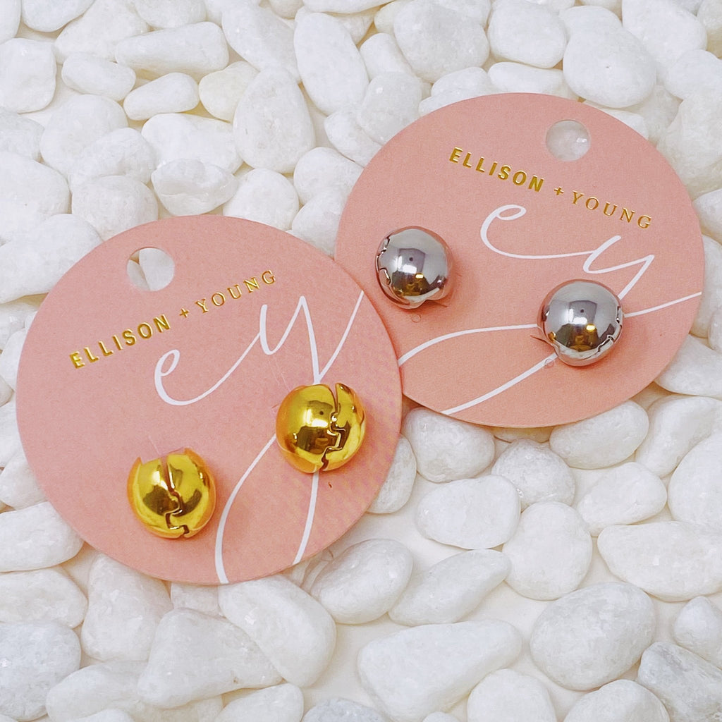 Seamlessly Round Stud Hoop Earrings - Destiny's Beautiful World