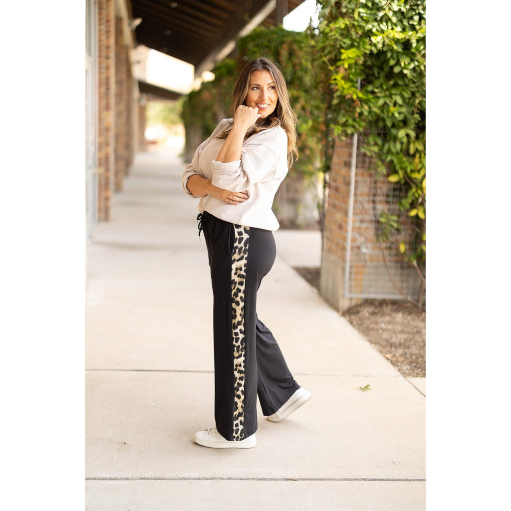 Wide Leg Leopard Panel Loungers - Destiny's Beautiful World