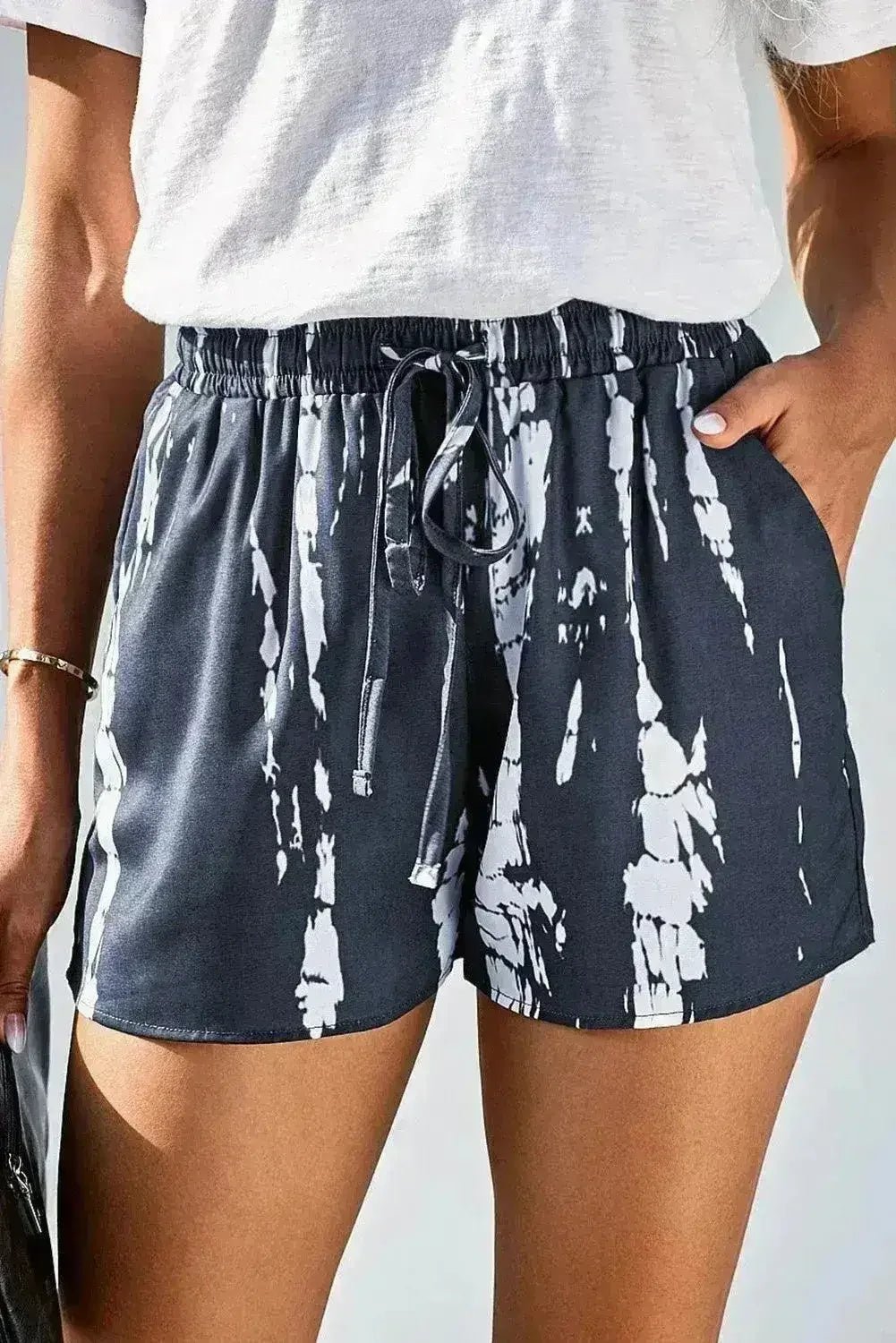 Tie Dye Drawstring Shorts - Destiny's Beautiful World