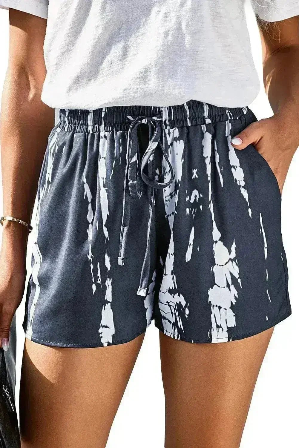 Tie Dye Drawstring Shorts - Destiny's Beautiful World