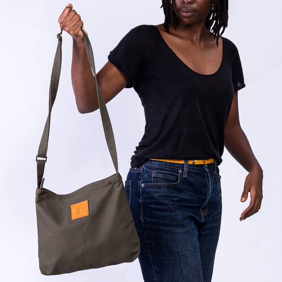 Canvas Mini Crossbody Bag for Men & Women | Amani