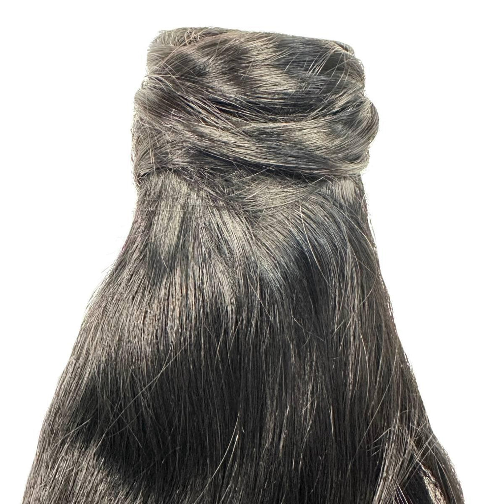 Jet Black 100% Human Hair Ponytail Extension - Destiny's Beautiful World