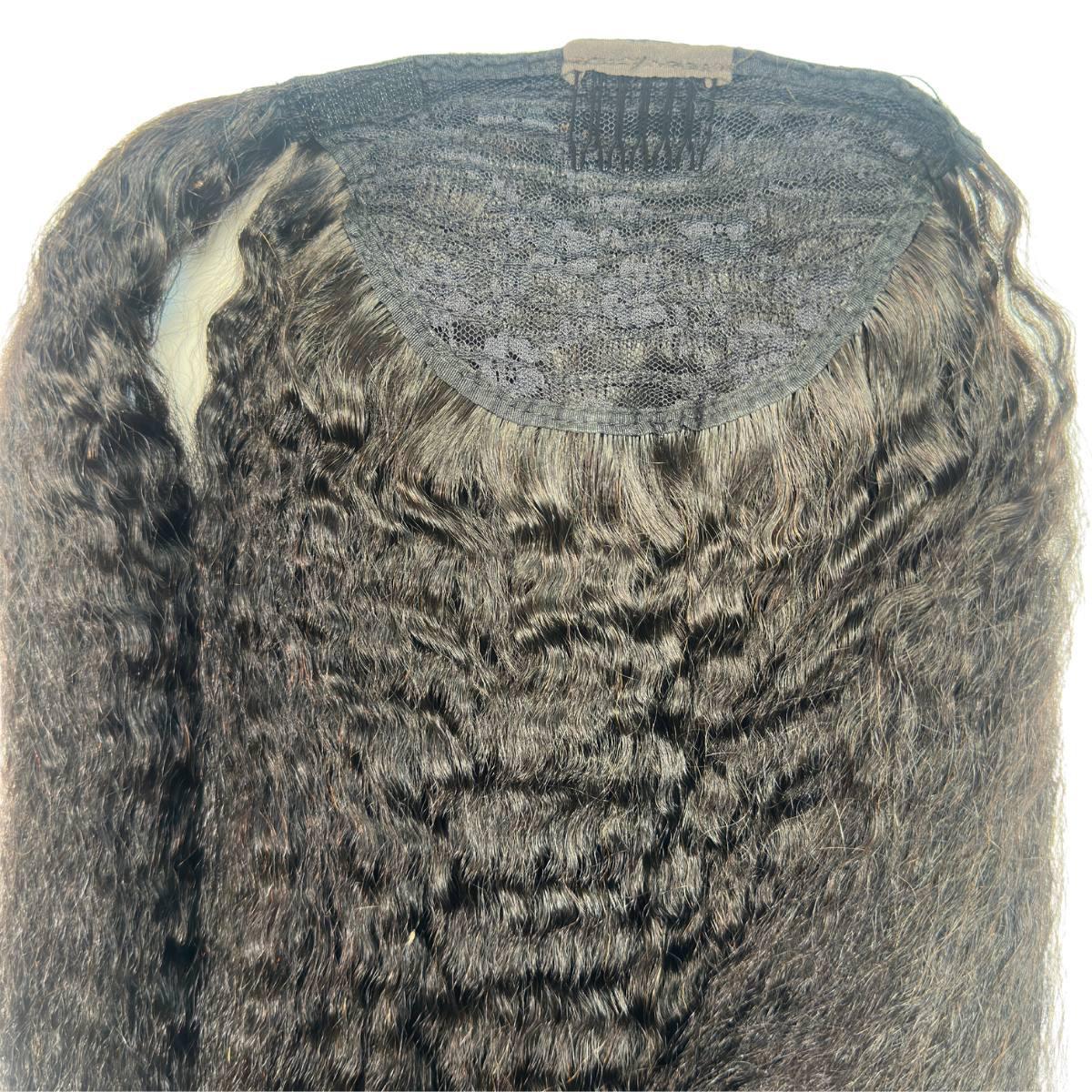 Kinky Straight 100% Human Hair Ponytail Extension - Destiny's Beautiful World