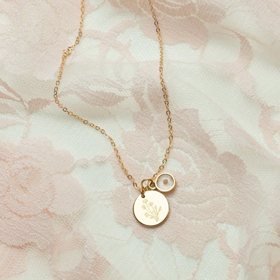 Wildflower Necklace with Mustard Seed - Destiny's Beautiful World
