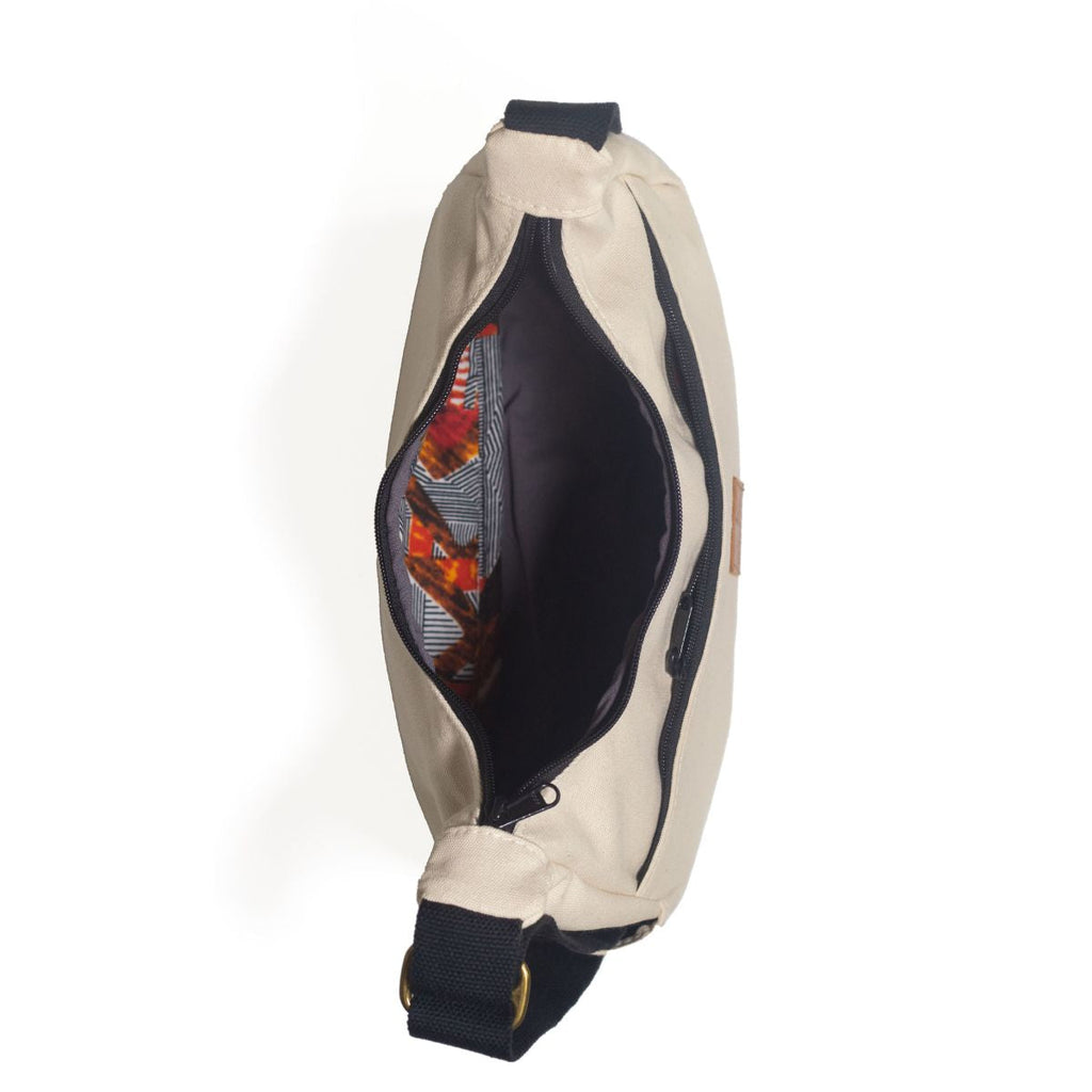 Crescent Canvas Crossbody Shoulder Bag for Women
