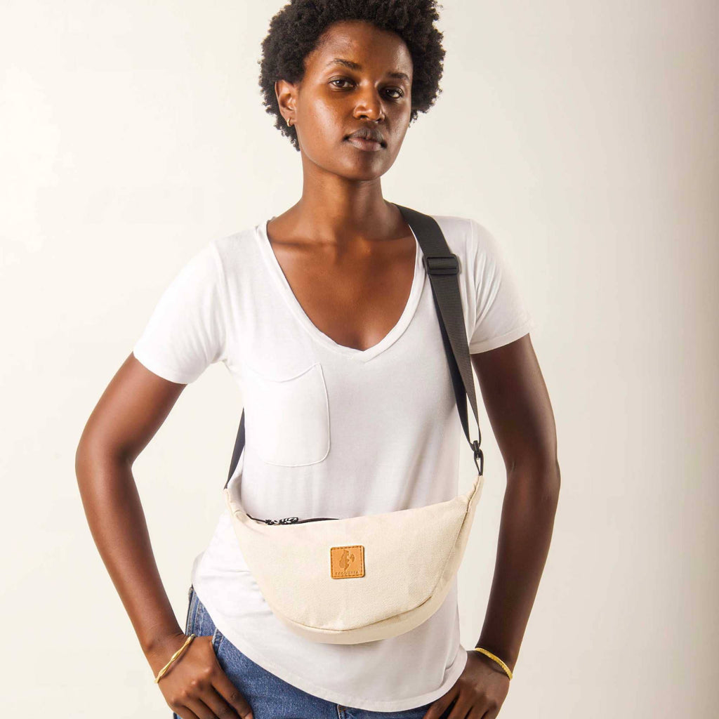 Round Mini Canvas Crossbody Shoulder Bag for Women