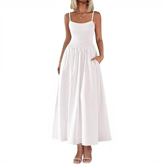 Pleated Long Maxi Dress
