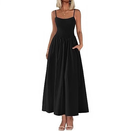 Pleated Long Maxi Dress