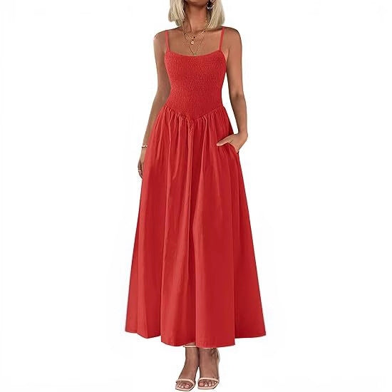 Pleated Long Maxi Dress
