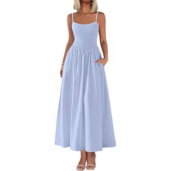 Pleated Long Maxi Dress