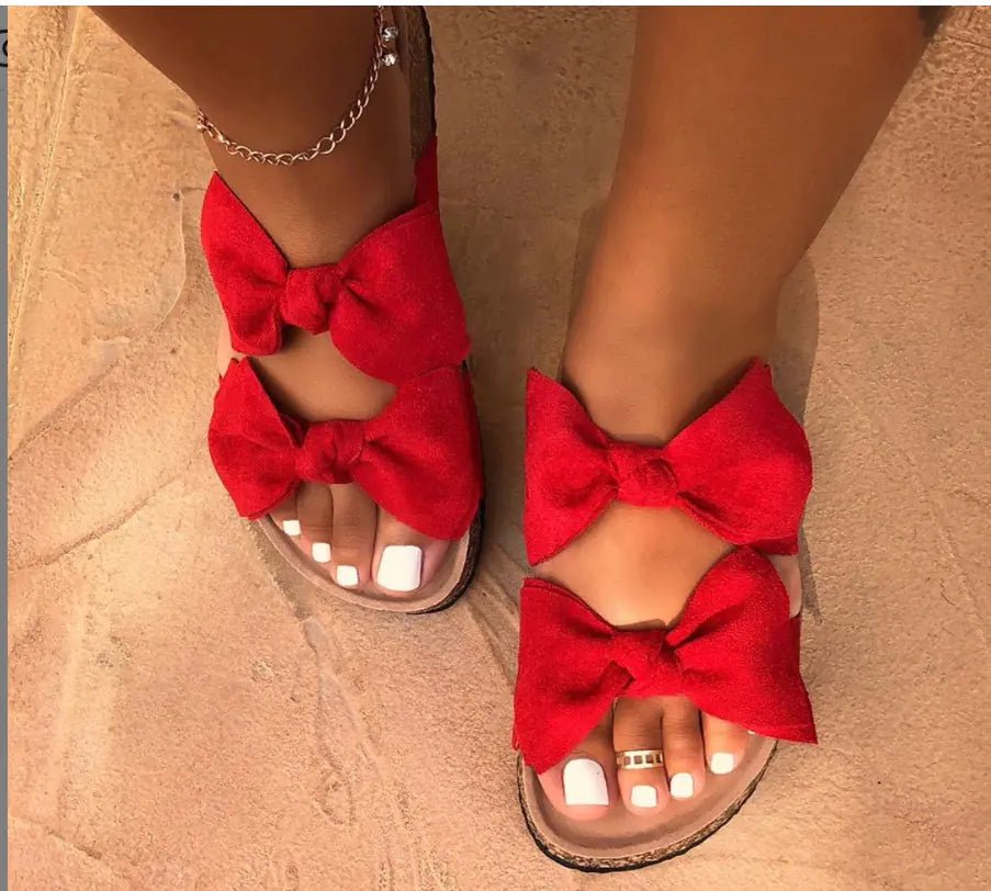 Bow Flat Sandals - Destiny's Beautiful World