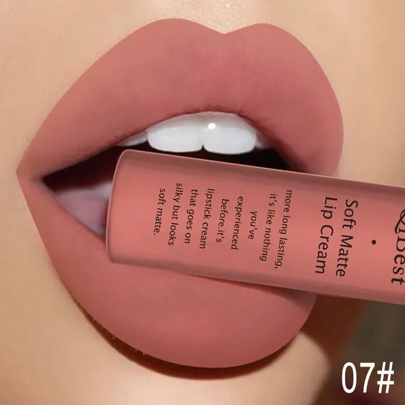 Matte Liquid Lipstick Waterproof Long Lasting Sexy Velvet Lip Gloss Nude Pigment Red Black Women Beauty Makeup Cosmetics - Destiny's Beautiful World