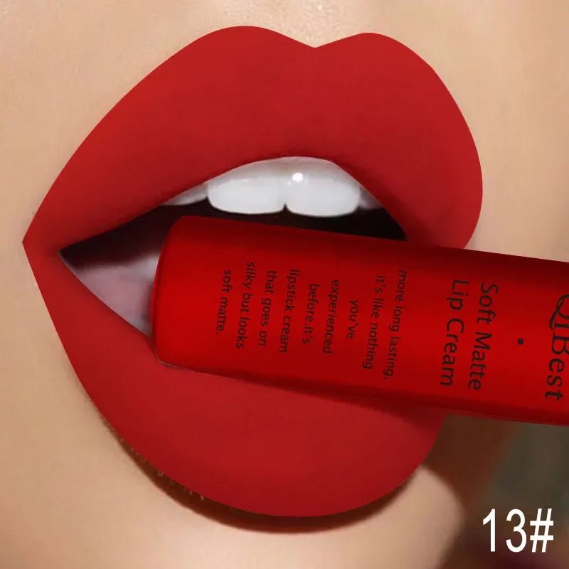 Matte Liquid Lipstick Waterproof Long Lasting Sexy Velvet Lip Gloss Nude Pigment Red Black Women Beauty Makeup Cosmetics - Destiny's Beautiful World