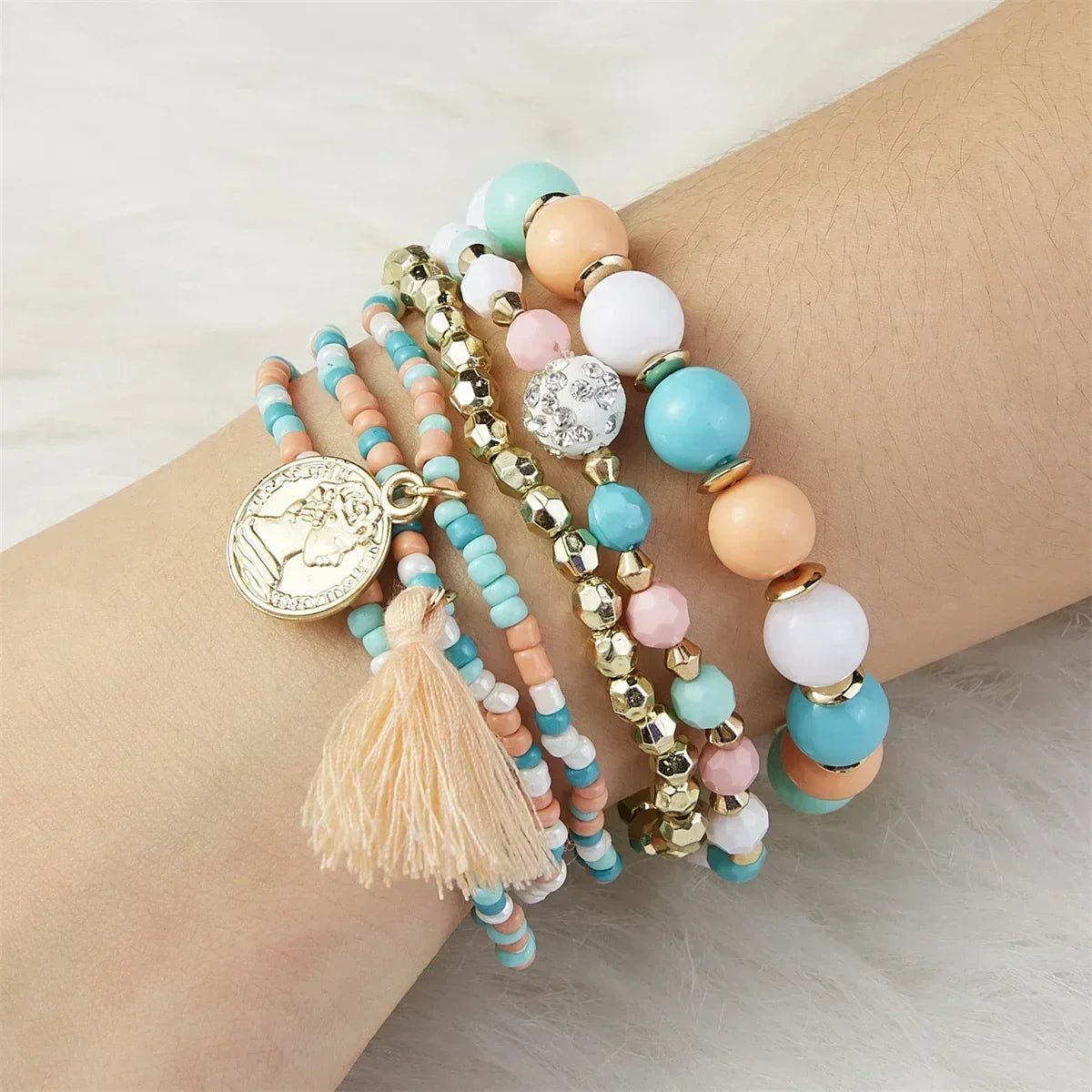 Stacked Bead Bracelet - Destiny's Beautiful World