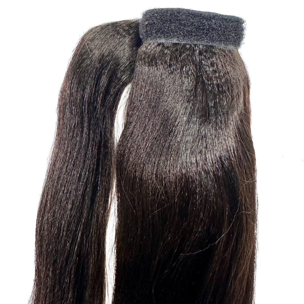 Yaki Straight 100% Human Hair Ponytail Extension - Destiny's Beautiful World