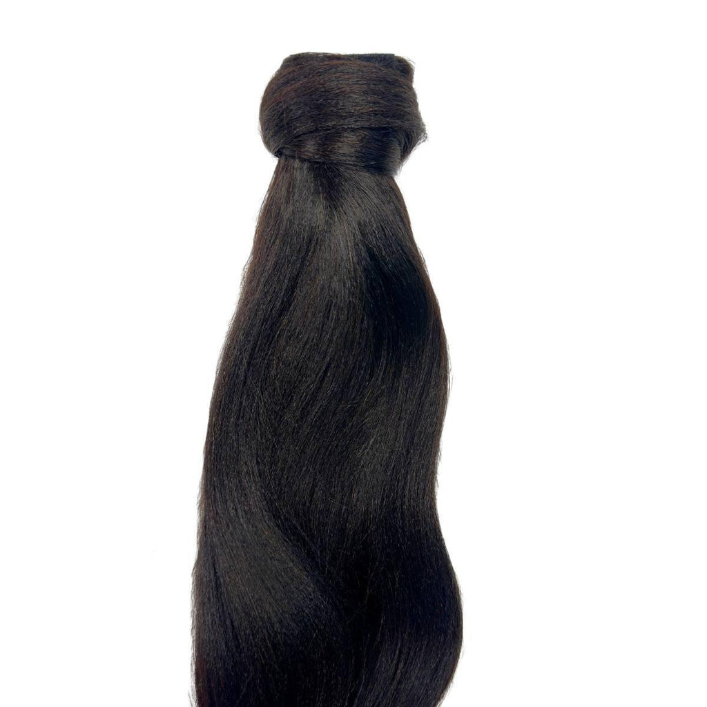 Yaki Straight 100% Human Hair Ponytail Extension - Destiny's Beautiful World
