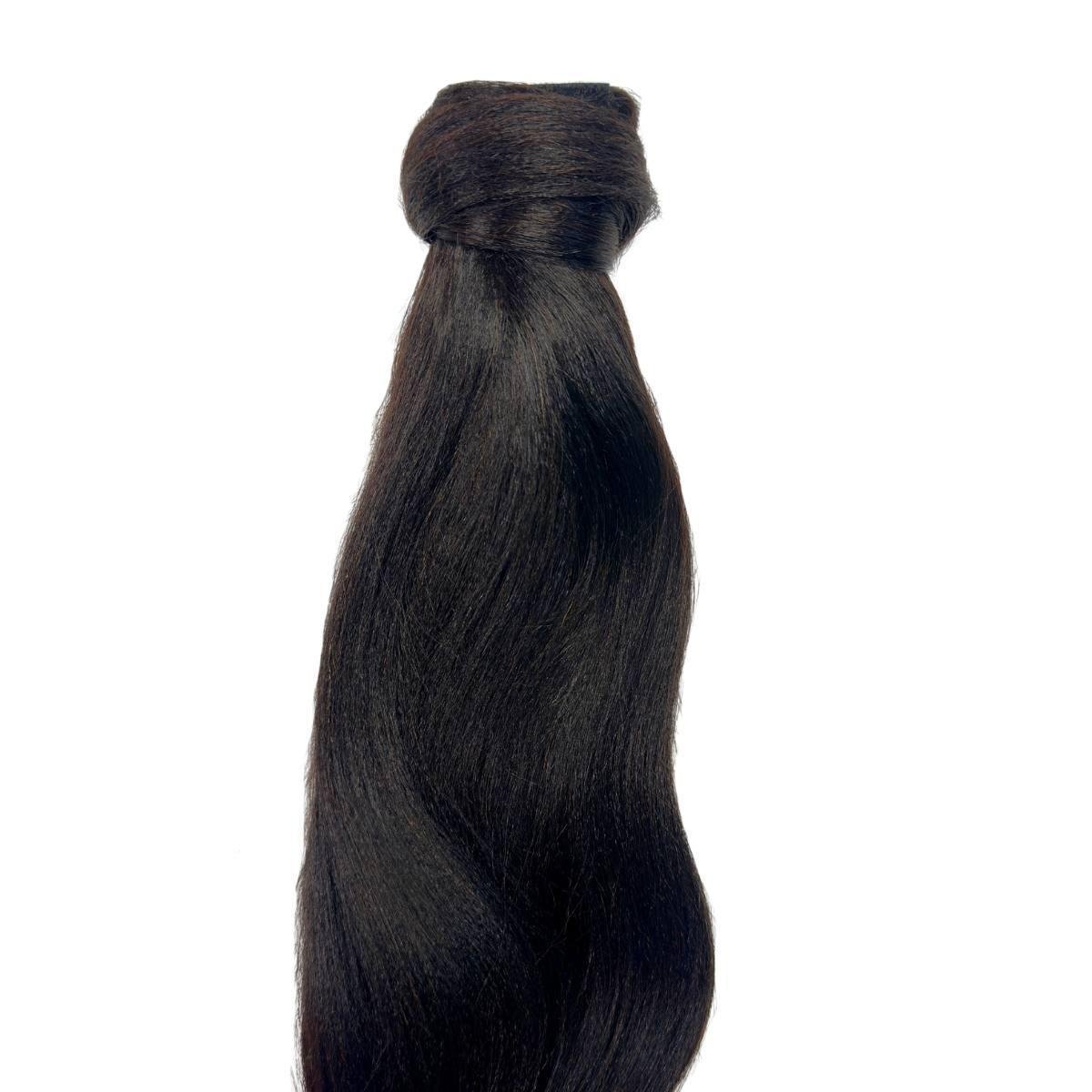 Yaki Straight 100% Human Hair Ponytail Extension - Destiny's Beautiful World