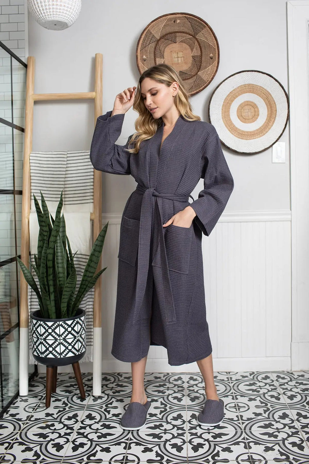 Ultra Light Waffle Bath Robe - Destiny's Beautiful World
