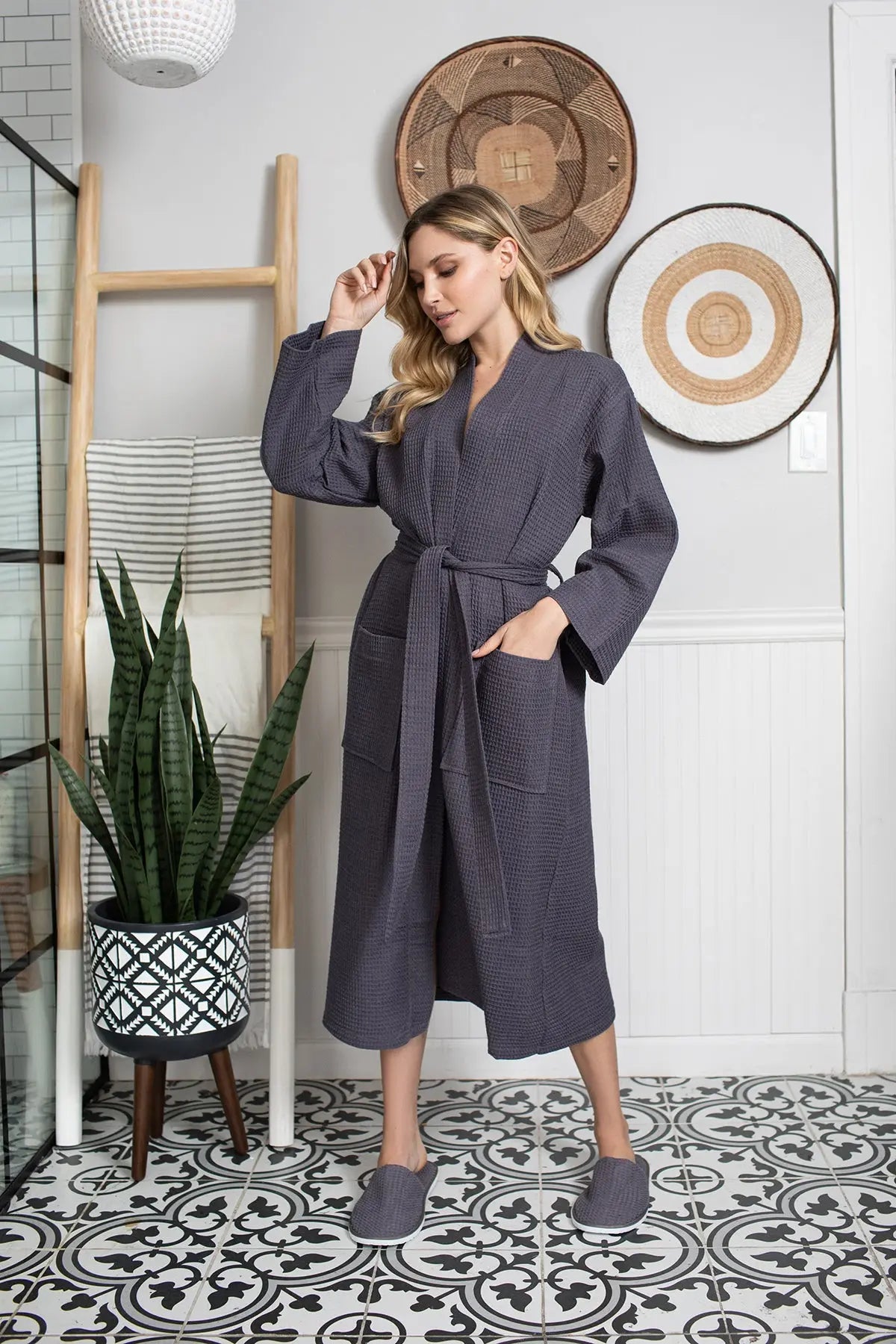 Ultra Light Waffle Bath Robe - Destiny's Beautiful World