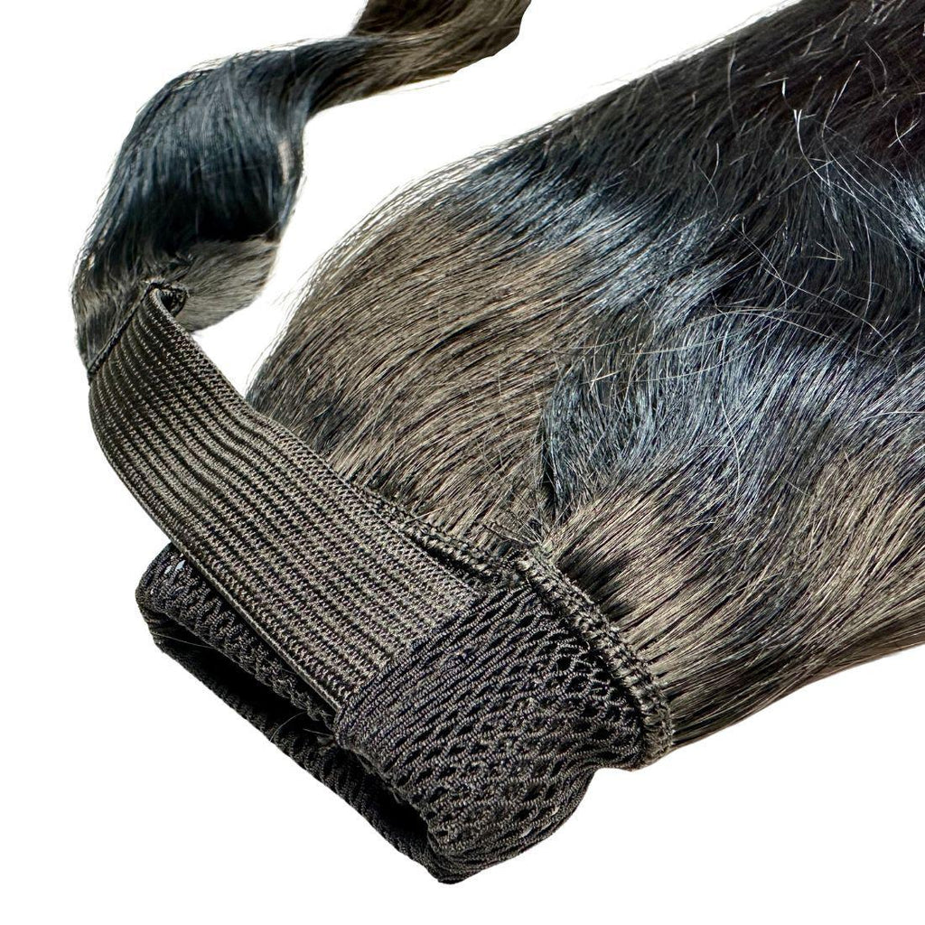 Jet Black 100% Human Hair Ponytail Extension - Destiny's Beautiful World