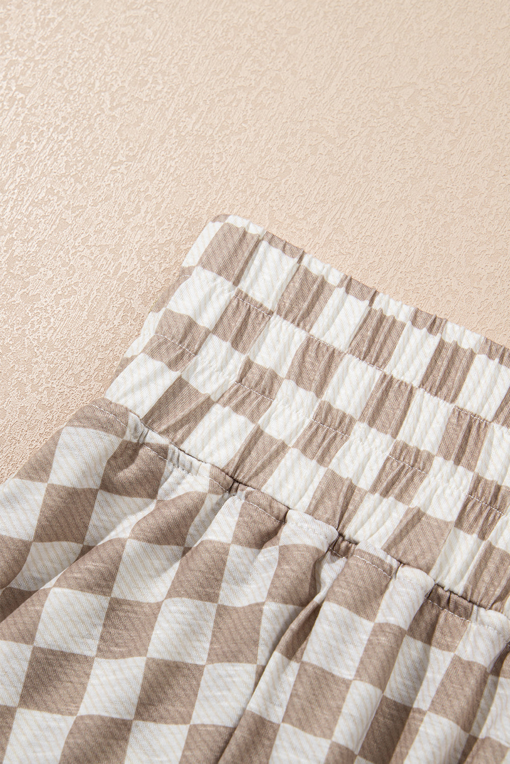 Checkered High Waist Set