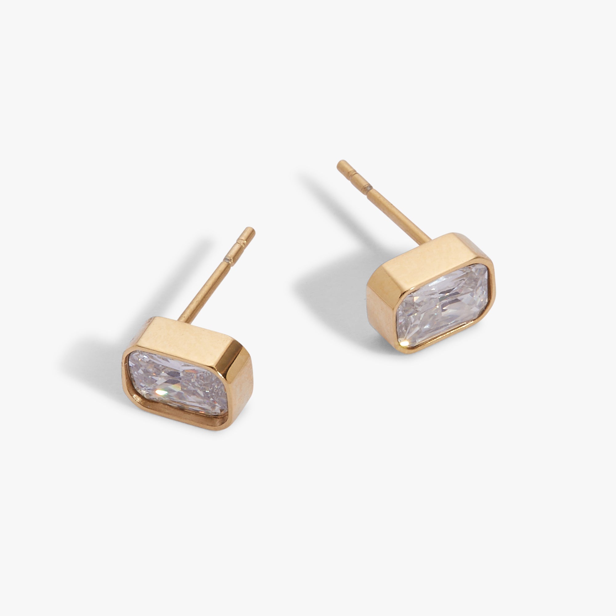 April Emerald - Cut Birthstone Stud Earrings - Destiny's Beautiful World