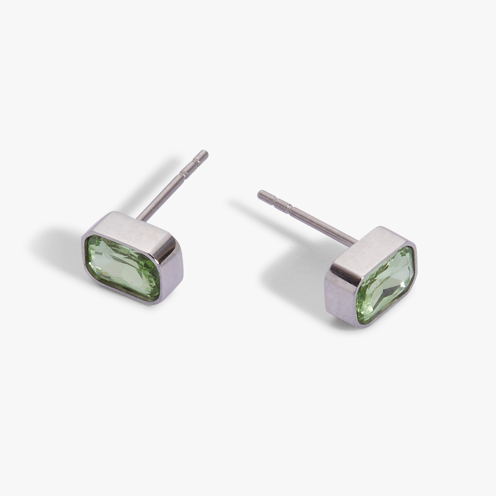 August Emerald - Cut Birthstone Stud Earrings - Destiny's Beautiful World