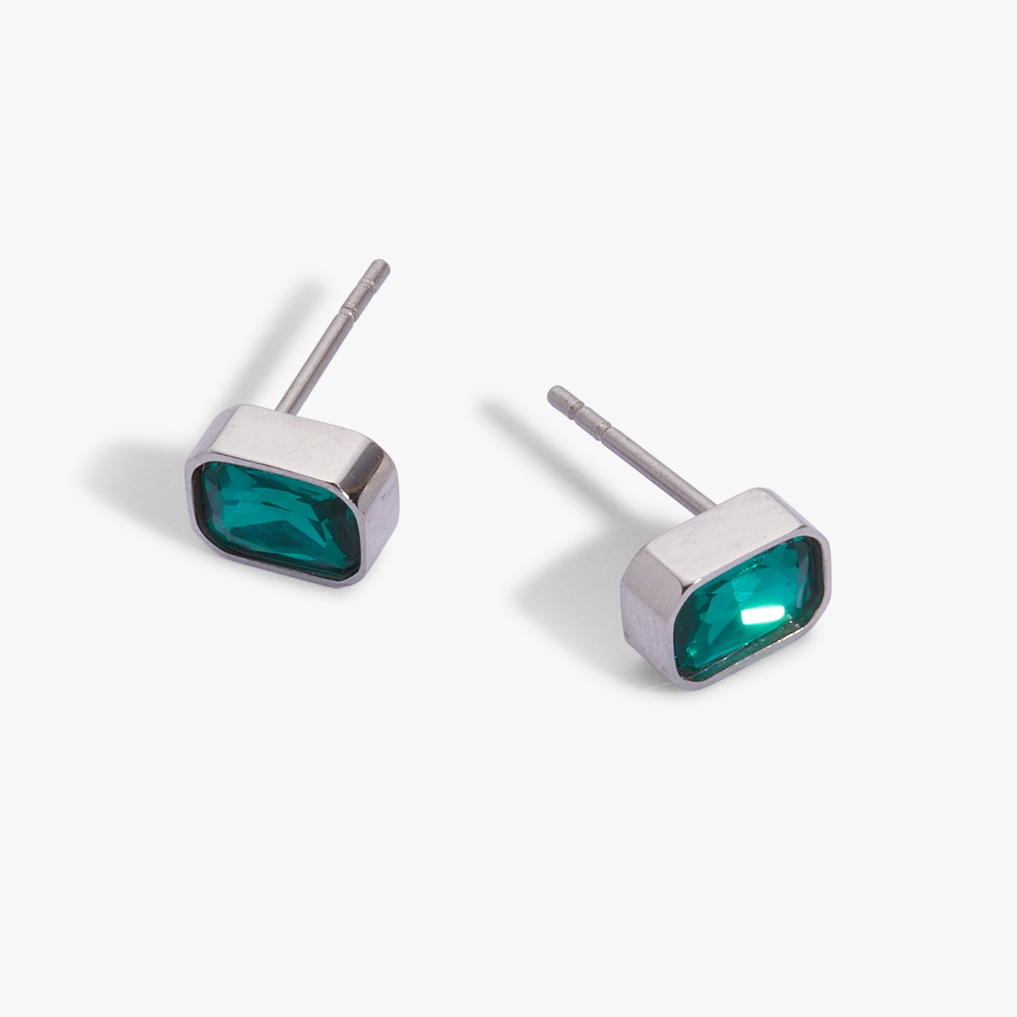 December Emerald - Cut Birthstone Stud Earrings - Destiny's Beautiful World