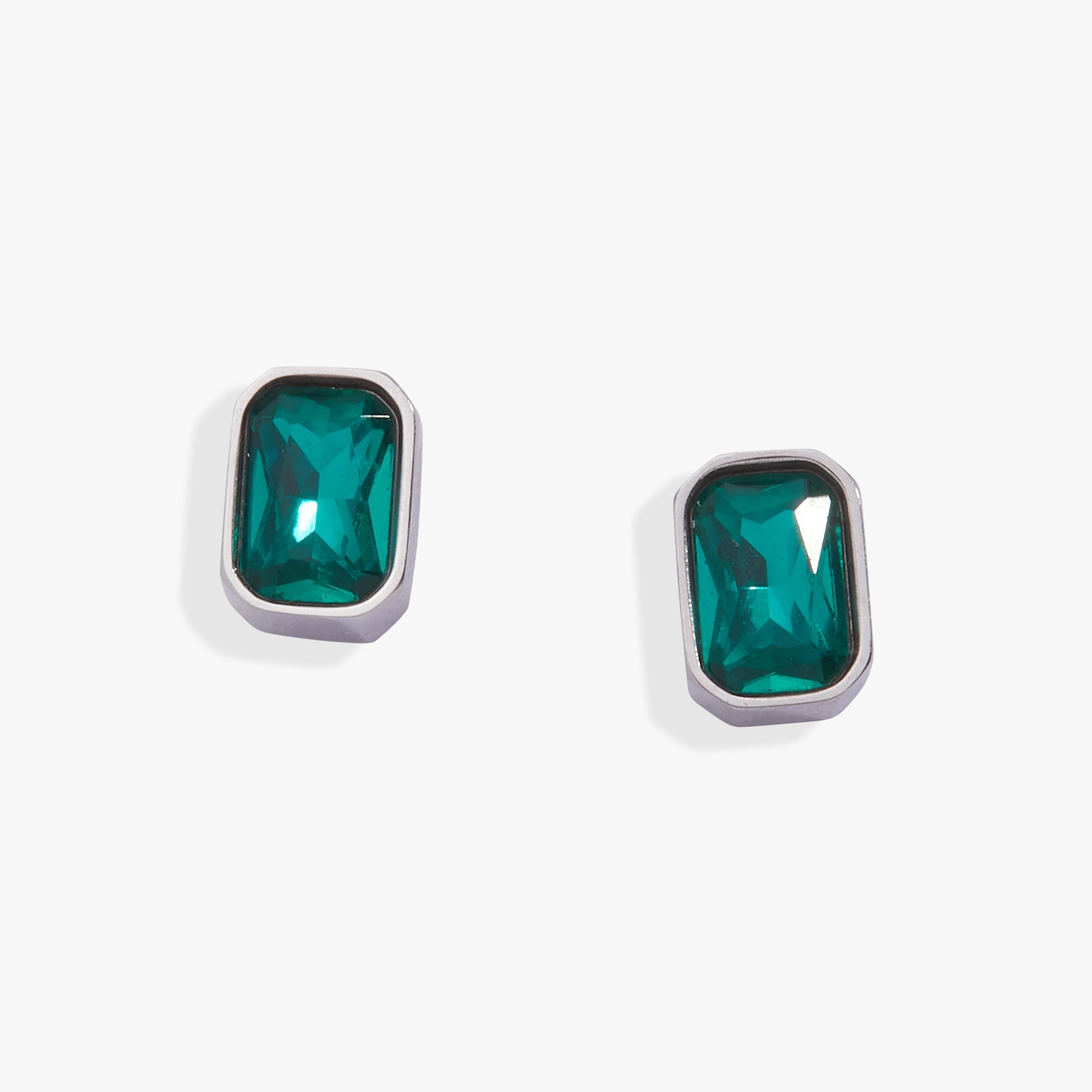 December Emerald - Cut Birthstone Stud Earrings - Destiny's Beautiful World