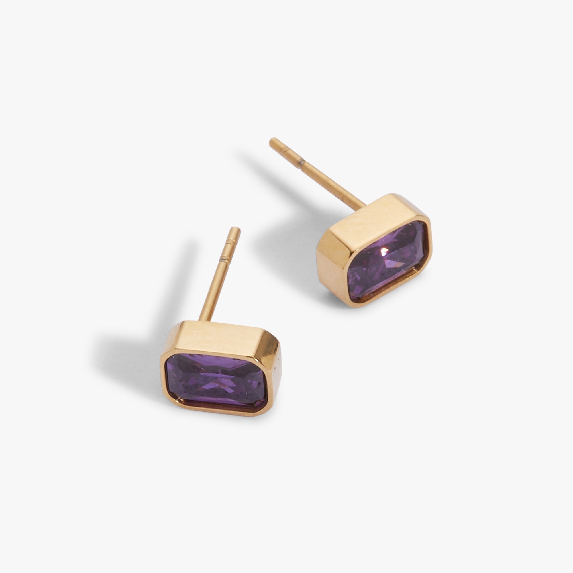 February Emerald - Cut Birthstone Stud Earrings - Destiny's Beautiful World
