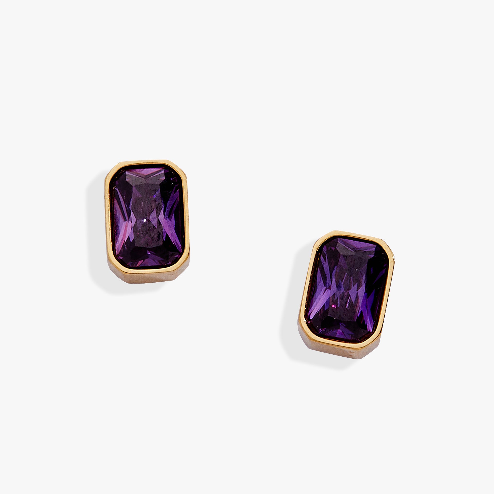 February Emerald - Cut Birthstone Stud Earrings - Destiny's Beautiful World